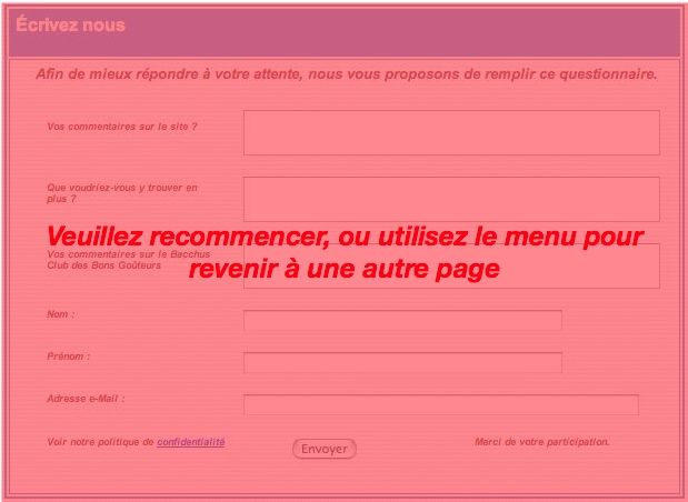 preload message erreur